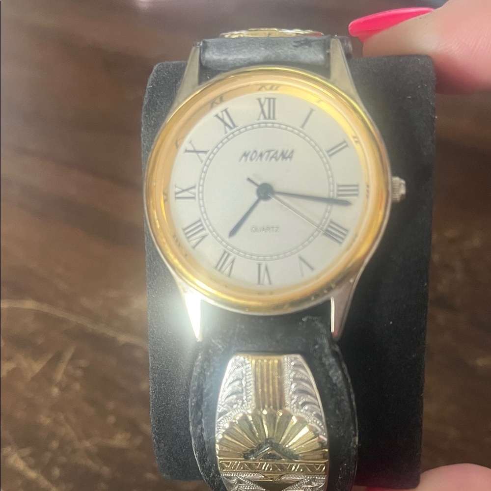 Montana Gold and Black Quartz Watch